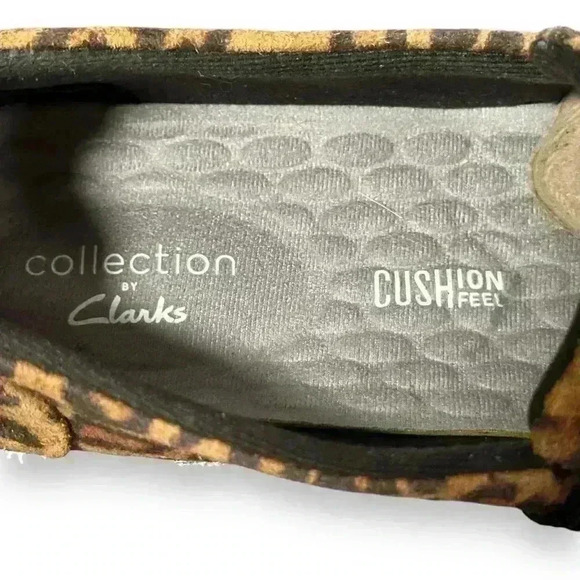 Clarks Pawley Wes Sneaker, Leopard Print Suede, Womens Size 7 **Like New** - Picture 9 of 10